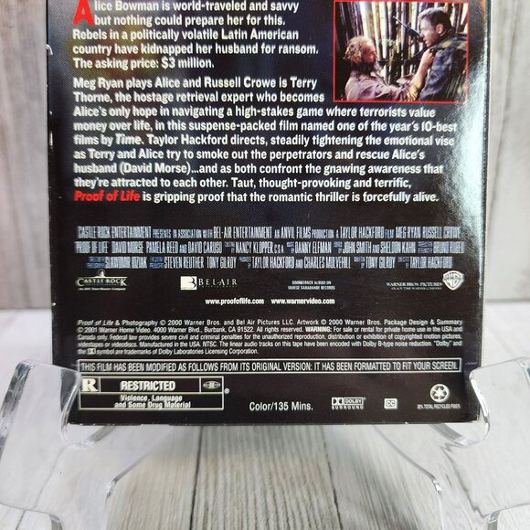 Proof Of Life VHS Tape 2000 - Meg Ryan Russel Crowe - Picture 4 of 5